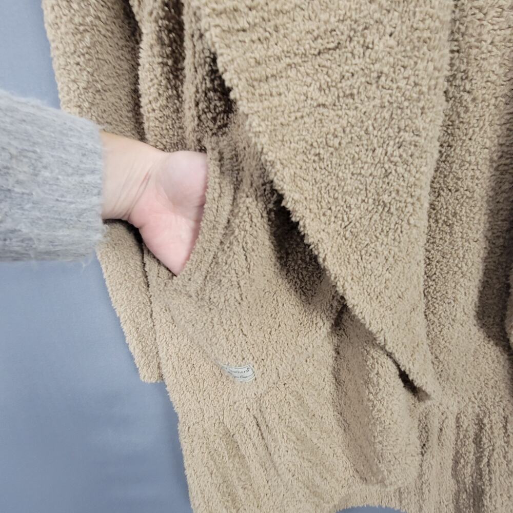Simply Southern Cozy Bouclé Sherpa Cardigan Hooded Open Front Plush Knit - Picture 3 of 10